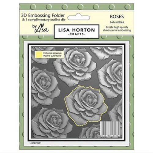 roses - Embossing Folder by lisa horton crafts LHCEF020